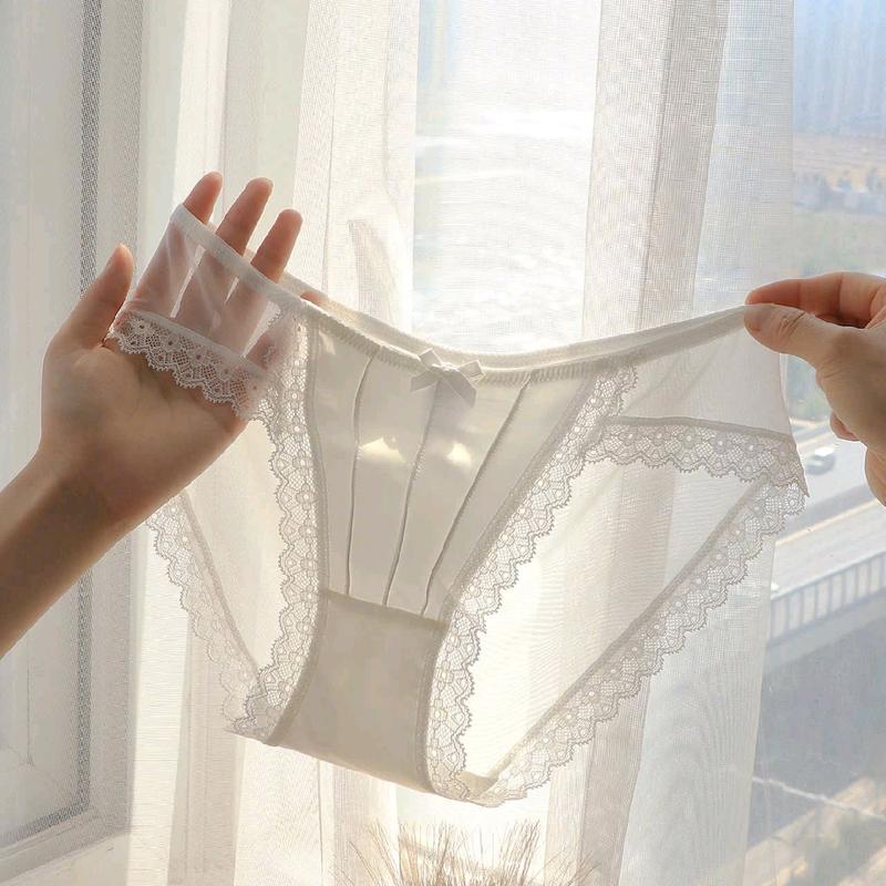 Sét quần lót ren lụa 2 nơ xinh dây mảnh 1559