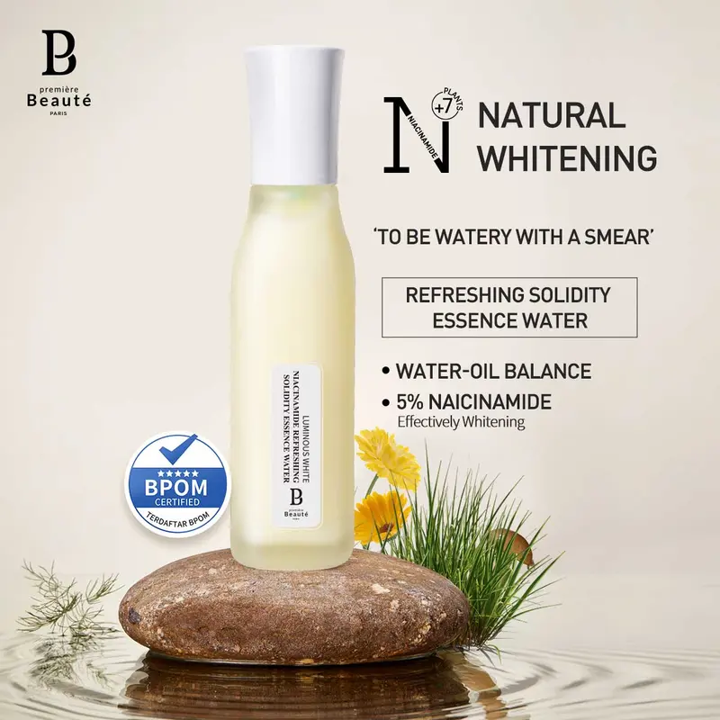 ⁠[Exclusive Skin Solutionist] TRIPLE PACK Premiere Beaute Luminous White 5% Niacinamide Refreshing Solidity Essence Water - Perawatan Wajah 3in1 Toner Serum Moisturizer 3 X 120 ml 3