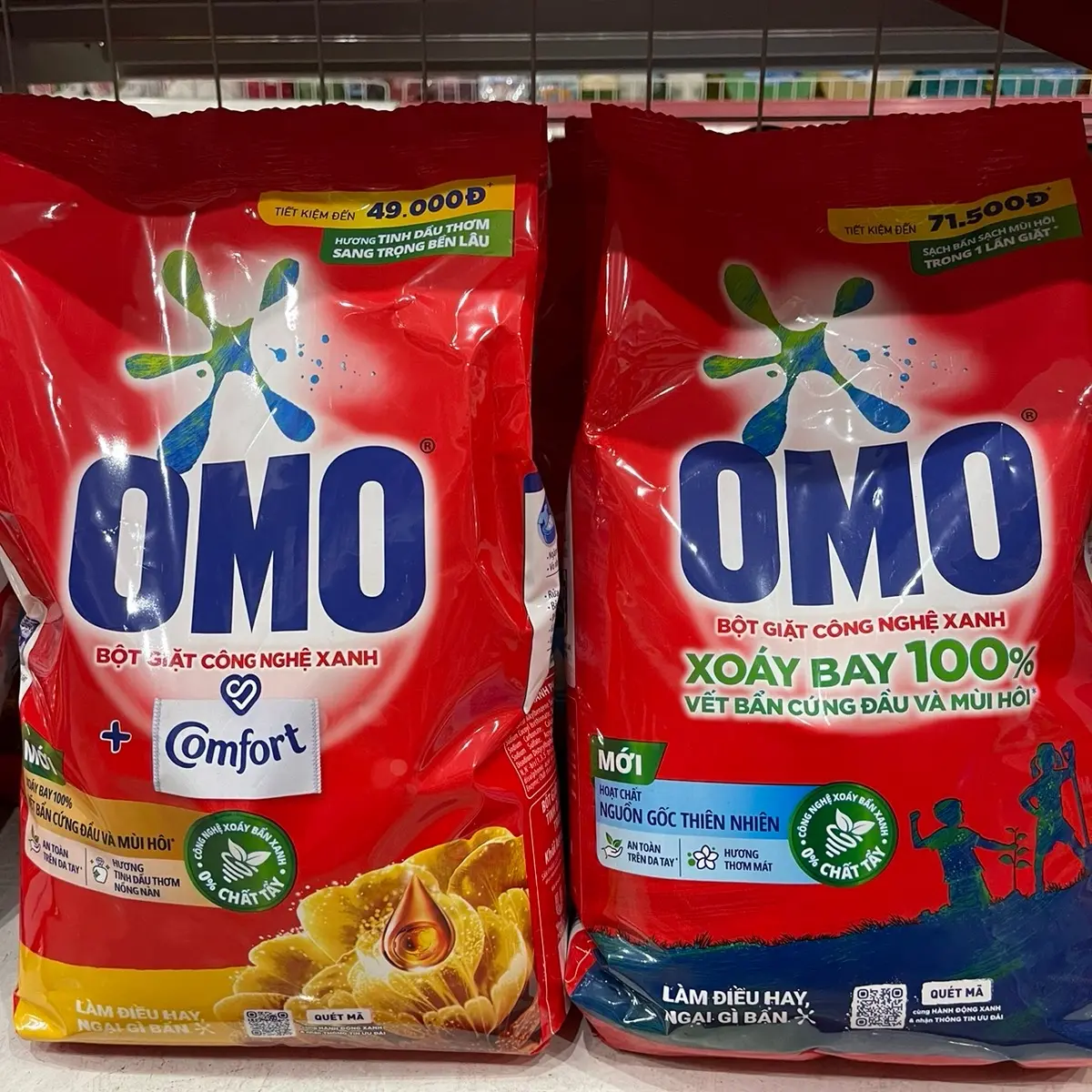Bột giặt Omo sạch cực nhanh túi 2,9kg/ omo comfort 2,6kg