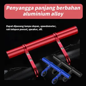 Handlebar Extension Bracket Breket Stang Tambahan Motor Sepeda Motor Bahan Aluminium Alloy Panjang 20cm Tinggi 7cm