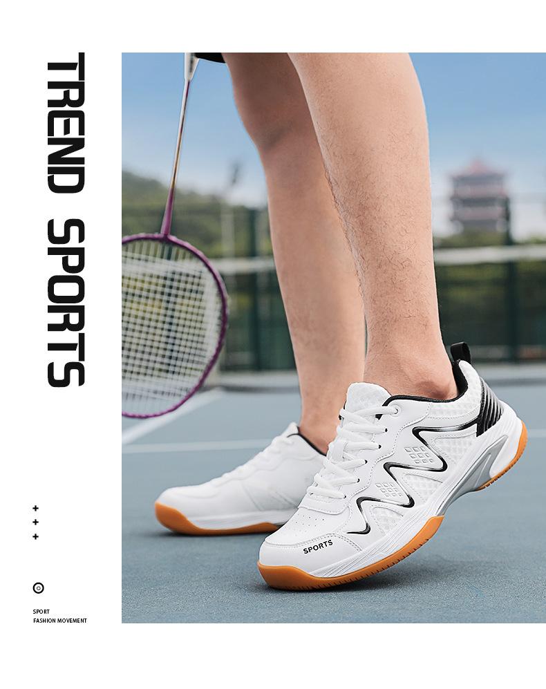 Product Introduction of Cross-Border New Arrival Badminton Shoes Men's and Women's Non-Slip Breathable Shock Absorption Sneakers Wear-Resistant Sneakers Outdoor Professional Training Shoes 12