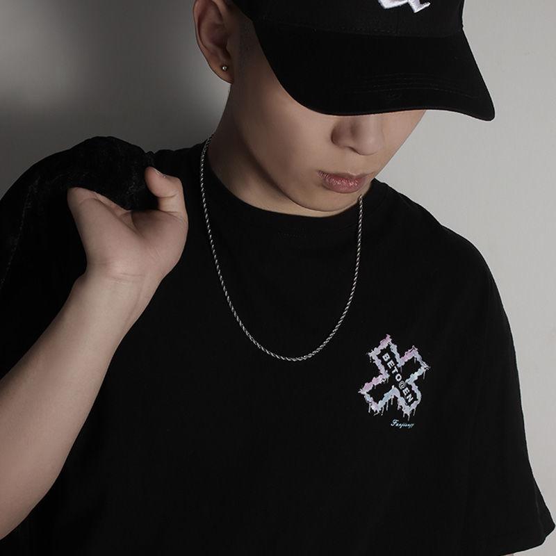 Product Introduction of Necklace for Boys, Clavicle Single Chain Rope Titanium Steel, No Fading and All-Matching 4
