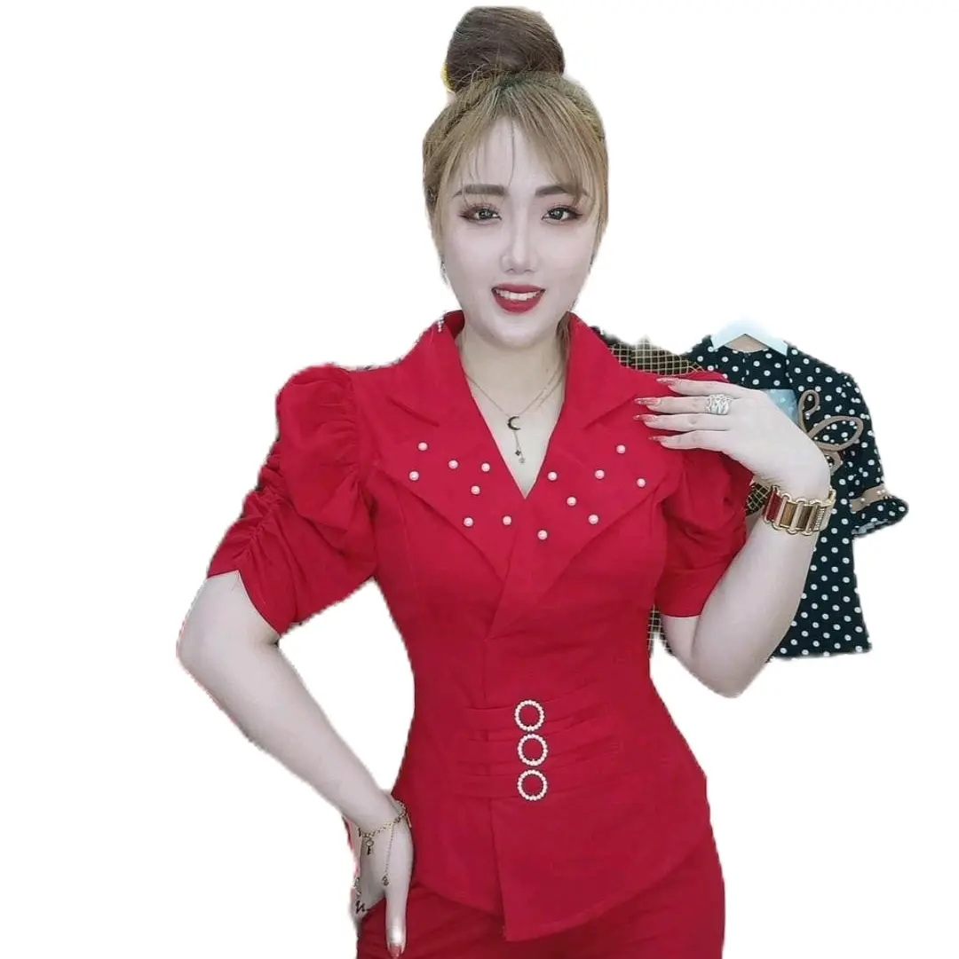 Sét bộ thun hai da quần dài ống ôm.ch37 Nữ Áo Women Top Đen