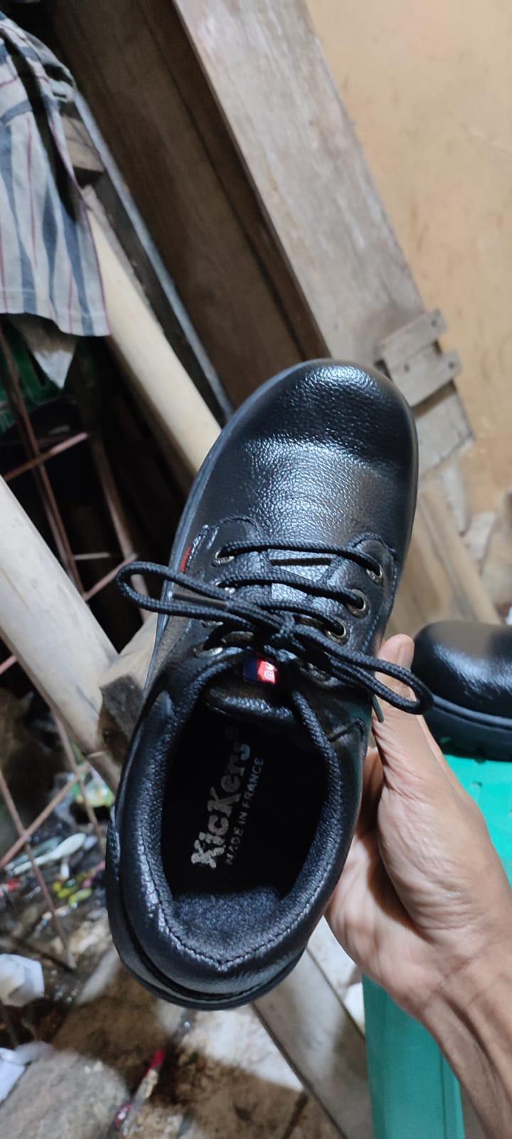 Product Introduction of sepatu safety kicker tali pendek Leather Black Synthetics Brown 0