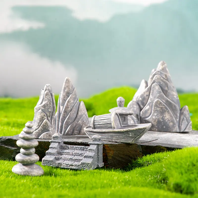 Sỏi làm vườn, Tháp đá Rockery mô phỏng, Đá nổi bật, Cảnh quan vi mô, Đồ Trang Trí tự làm, 1 CÁI