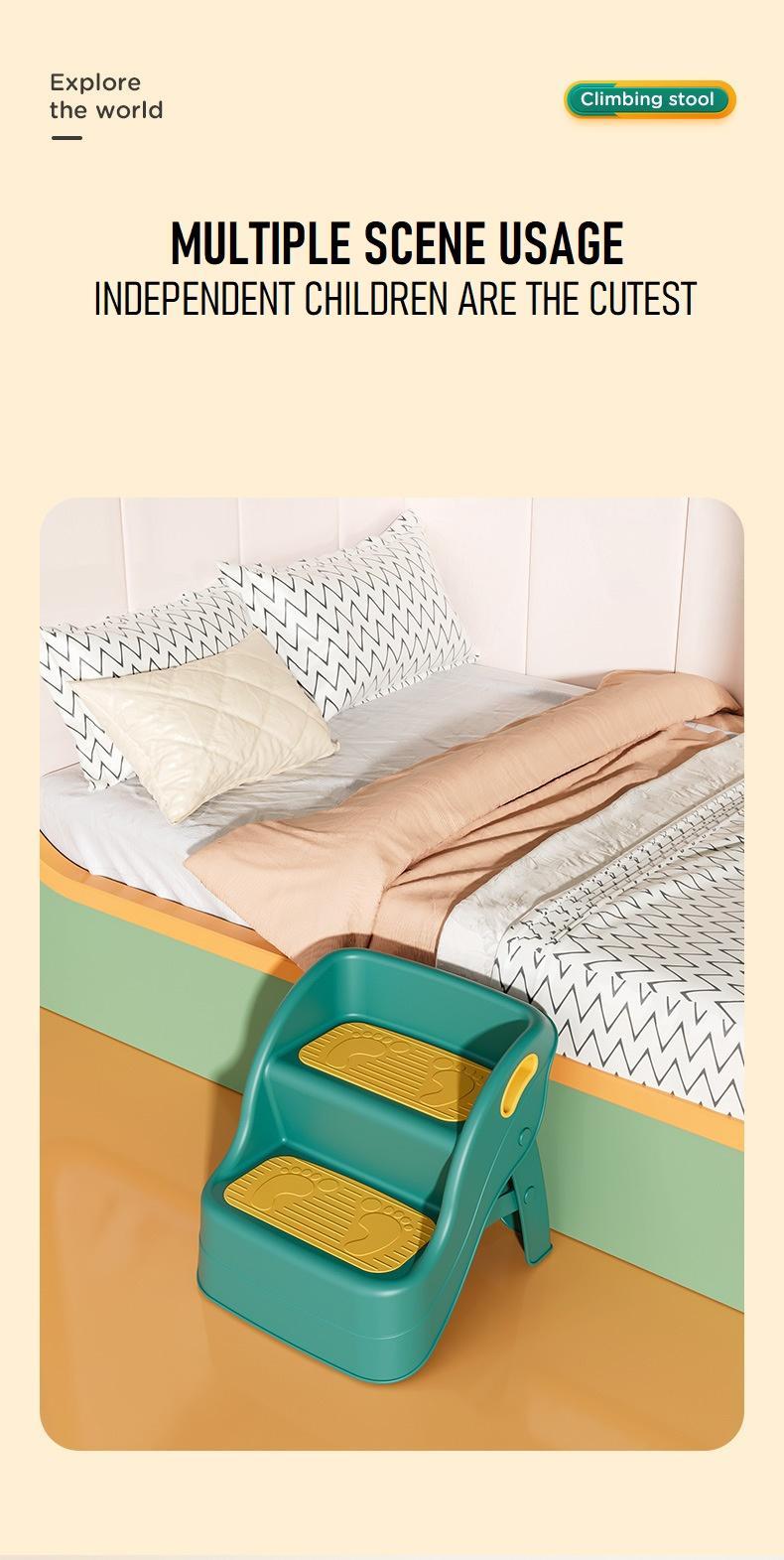 Product Introduction of Toddler Kid Children Step Stool Ladder Toilet Bathroom Foldable  2 Tier Step Board Potty Training 54