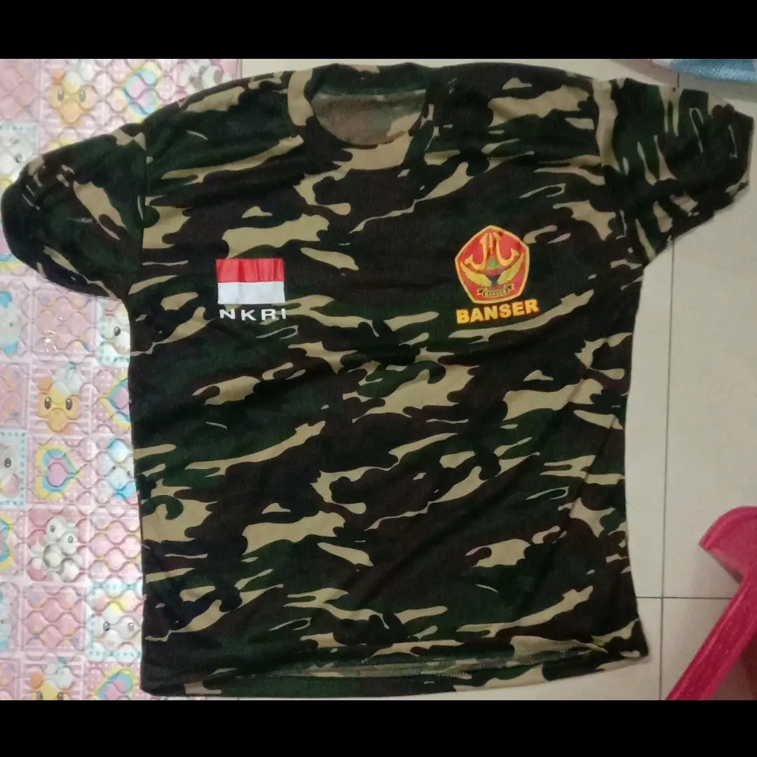 kaos loreng pdk sablon