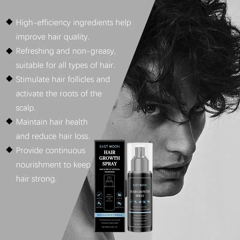 Men's Hair Care Spray, 1/3 Counts Nourishing Hair Care Mist for Strengthening Hair, Moisturizing Hair Care Product for Men 6