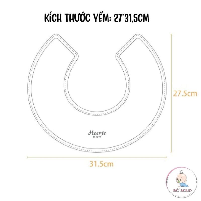 Product Introduction of Set 3 yếm tròn xoay 360 độ Heepte dày dặn thấm hút tốt, họa tiết hình ngộ nghĩnh 6