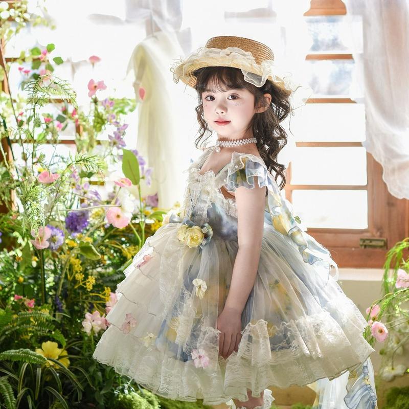Váy Công Chúa Lolita Mùa Hè Cho Bé Gái, Phong Cách, Váy Phồng Mới, Váy Trẻ Em, Cổ Tích, Năm 2025 2