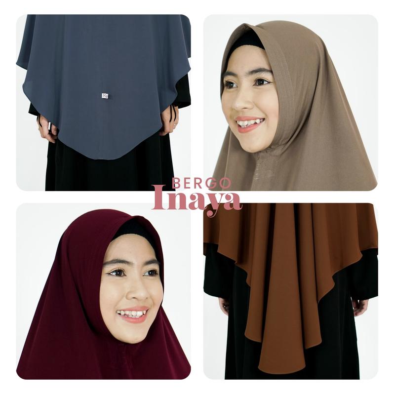 HIJAB HAYURI BERGO INAYA BERGO NONPED WOOLPEACH PREMIUM GRADE A 4