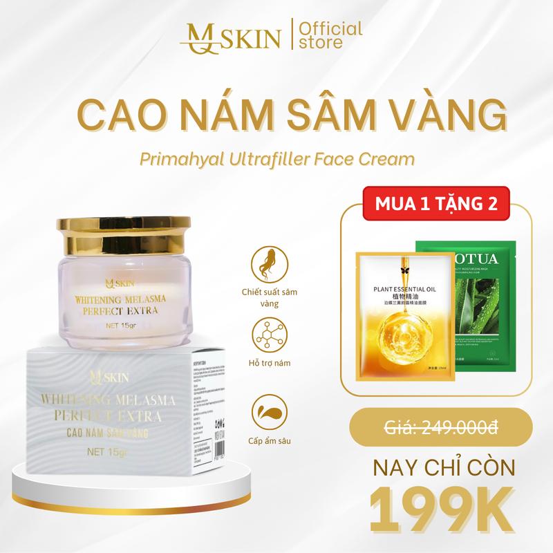  Kem Cao Nám Sâm Vàng  Nám Đêm  MQSKIN - Hỗ Trợ Giảm Thâm Nám Tàn Nhang Dành Cho Da Lão Hóa Dung Tích 15g - Tặng 2 Mặt Nạ Giấy 