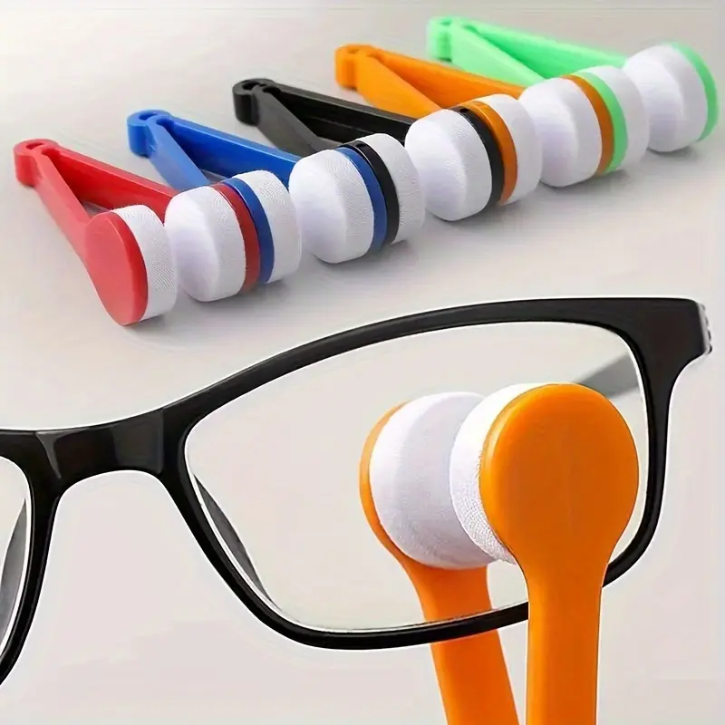 CrystalClear 5pcs Eyeglass Cleaning Kit - Portable Travel Set with Microfiber Cloths & Dual-Sided Brushes, Keep Your Glasses Spotless Anytime, Anywhere