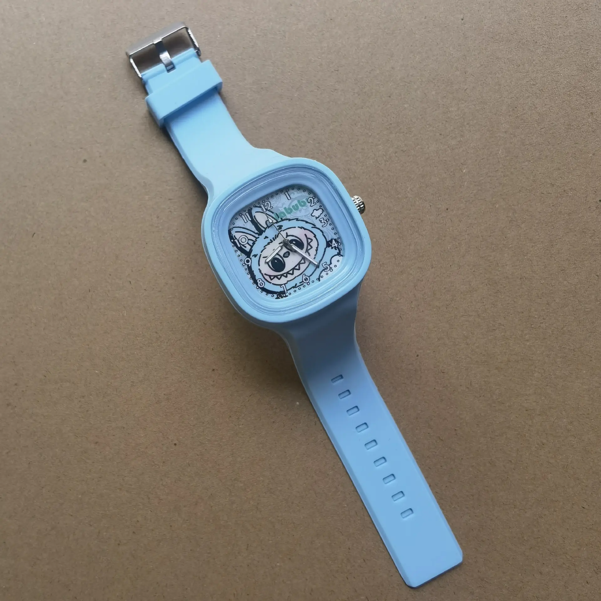 Cute Labubu watch New Jelly Square Silicone Watch Labubu Quartz Watch Wristwatch Wholesale