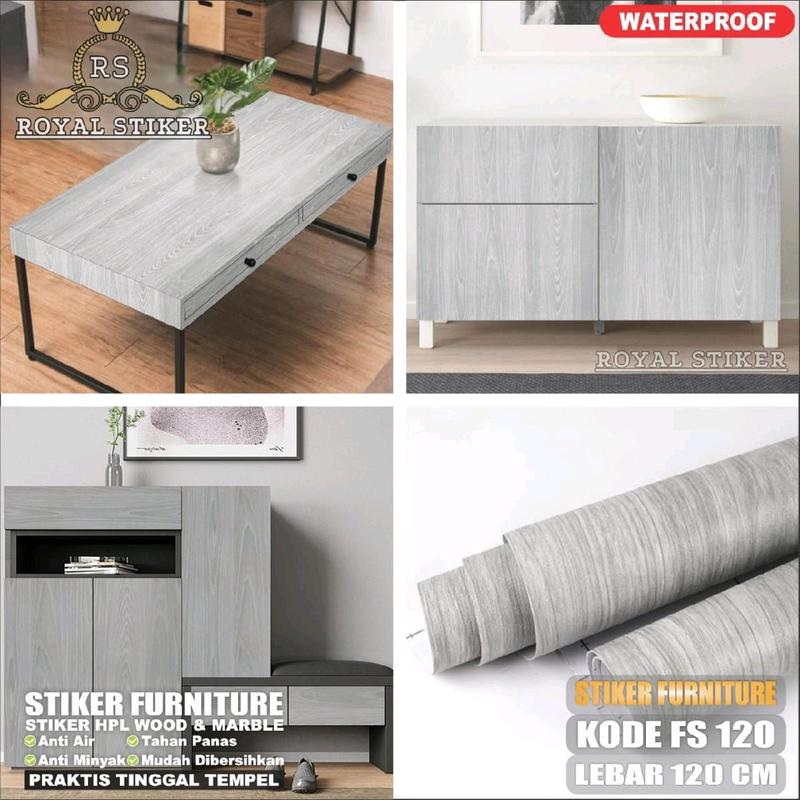 Pelapis Furnitur PVC sheet STIKER Lebar 120cm / stiker meja / stiker lemari / bisa sebagai alternatif pengganti hpl Stiker Dinding Kertas 5
