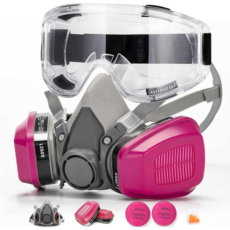 Reusable Respirator Gas Mask with Filters and Goggle to Protection ...