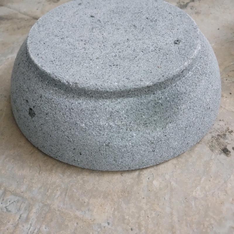 COBEK 23 CM. layah coet batu asli. lemper cowek uleg ulegkan sambal  batu giling batu kali Alami Kitchenware 4