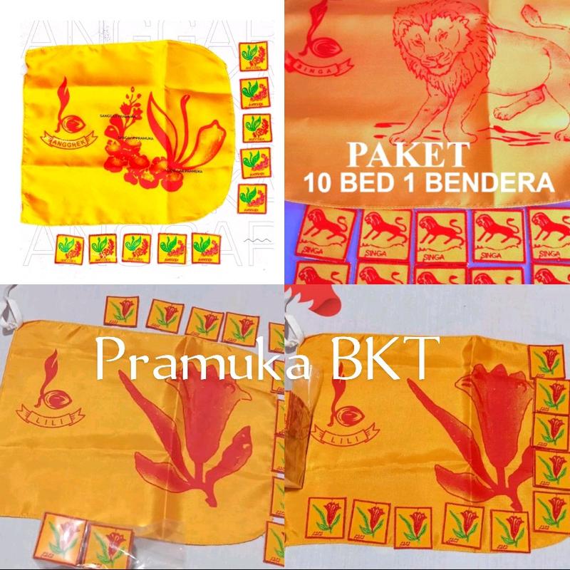 Paket 1 Bendera & 10 Badge regu Pramuka bordir pa/pi - Shop | Tokopedia