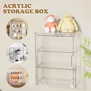 Kotak Penyimpanan Transparan Kotak Penyimpanan Mainan Kotak Anti Debu Kotak Display Kotak Display Akrilik Rak Penyimpanan Rak Organizer Kapasitas Besar Rak Sekat Penyimpanan