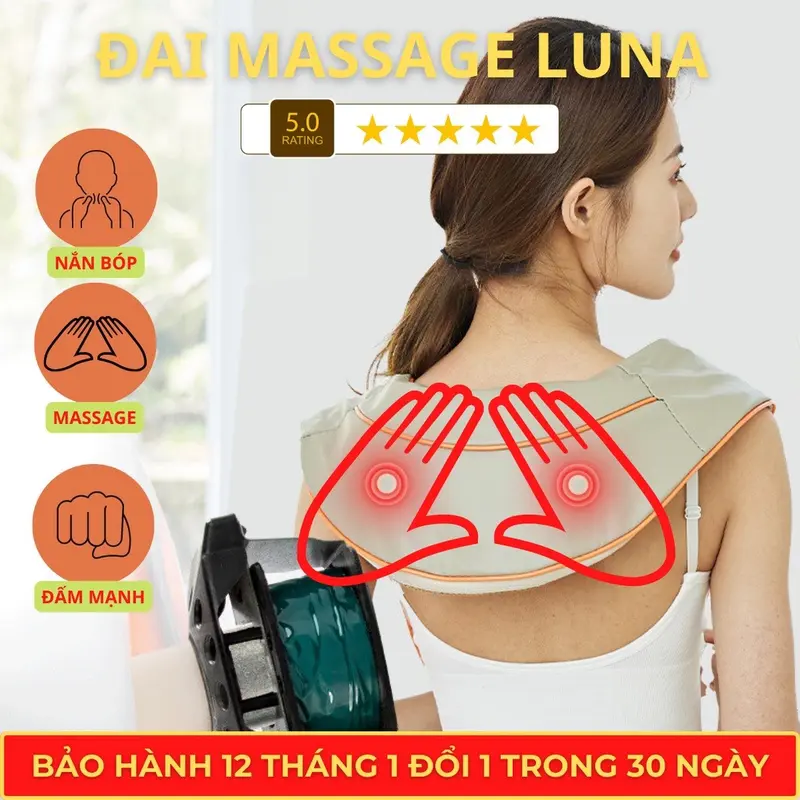 Máy Massage, Máy Matxa Cổ Vai Gáy, Máy Đấm Lưng, Khăn Choàng Massage 3