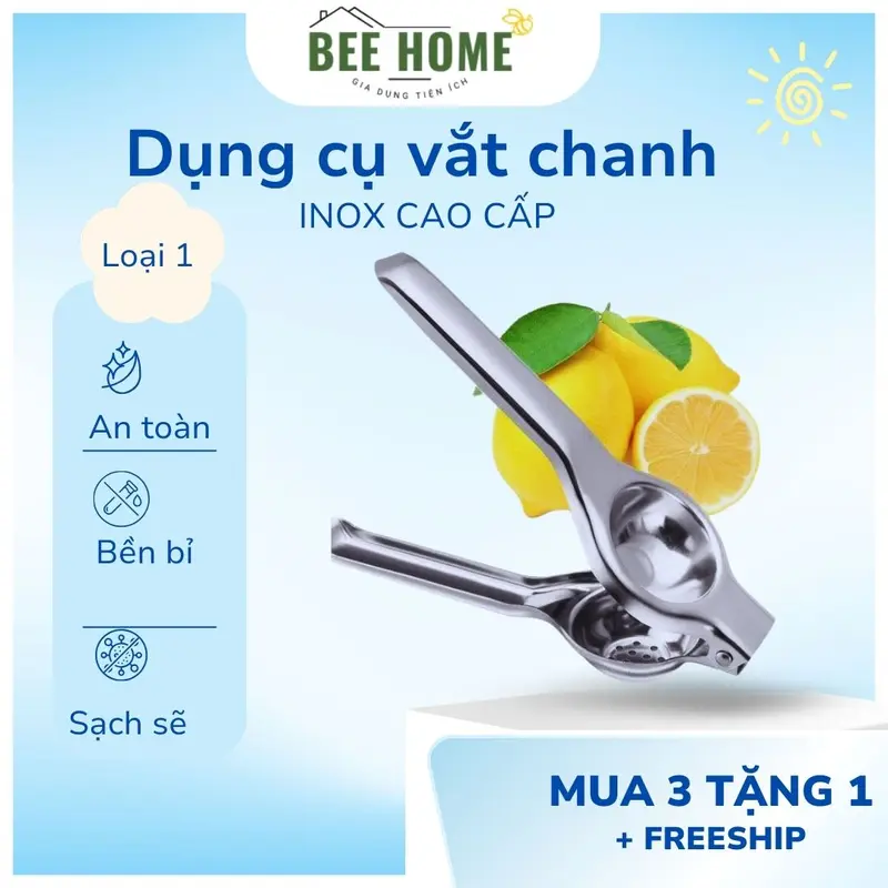 Dụng Cụ Vắt Chanh, Kẹp Vắt Chanh Inox Không Gỉ Dùng Cho Pha Chế BEE HOME VCHI 0