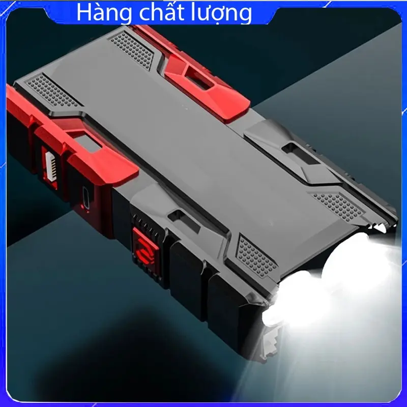 Đèn Pin Cầm Tay 2 Bóng kiêm sạc dự phòng - đèn pin bóng led siêu sáng chống thấm nước