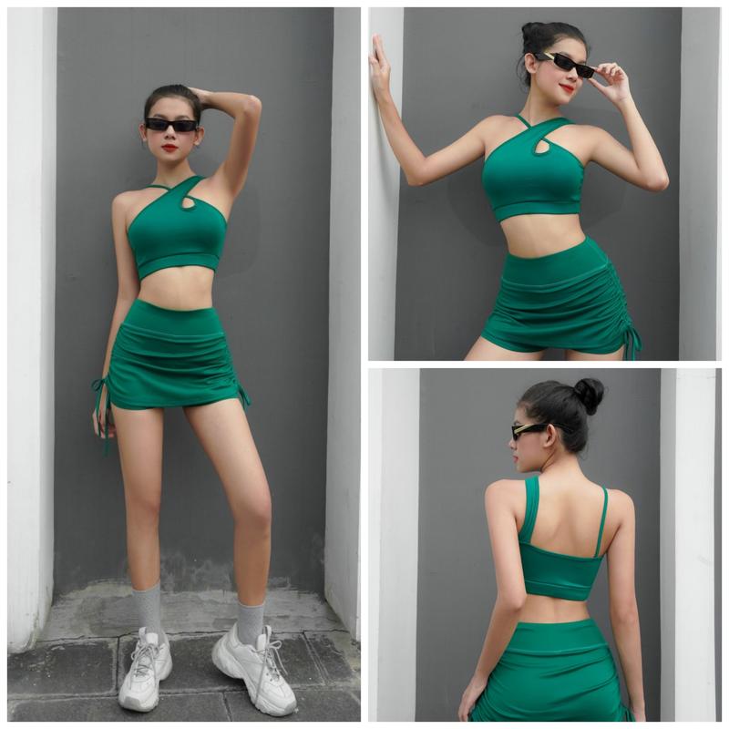VÁY tập Zumba,Gym, Yoga, Aerobic, thể dục nữ . Rút 2 bên. Chất thun thể thao Sport 3