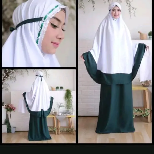 mukena santri polos /mukena dewasa Cantik/mukena pesantren