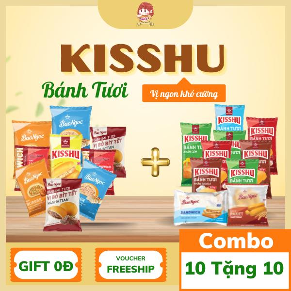 Thùng 20 bánh Mua 10 Bánh Mặn Nhân Bò Bít Tết Gà Sốt Chà Bông Tặng 10 Bánh Ngọt Nhân Đậu Đỏ Socola Sữa Chua Bánh Bảo Ngọc Dinh DƯỡng Bữa Ăn Tiện Lợi