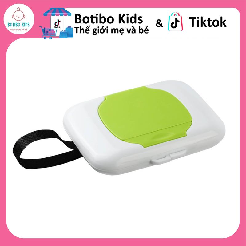  Hộp đựng khăn giấy ướt có nắp đậy tiện dụng để khăn khô đa năng thấm nước an toàn BOTIBO KIDS 
