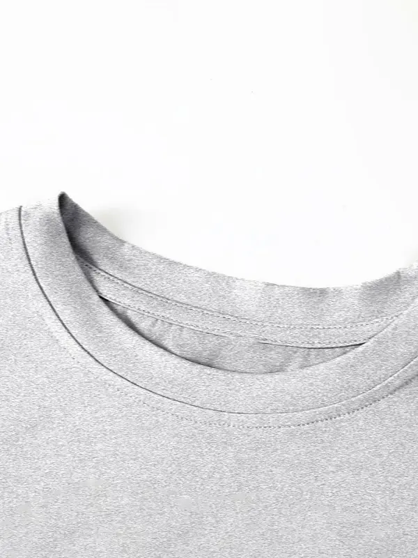 Men's Regular Fit Letter Print Round Neck Tee, Casual Short Sleeve Crew Neck T-shirt for Daily Wear, Fashion Men's Top for Summer 5