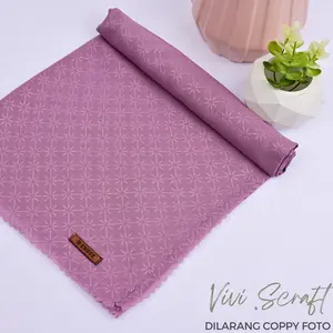 Hijab Embos / Kerudung Segi Empat Embos  / Jilbab Segi4 Lasercut  Terbaru