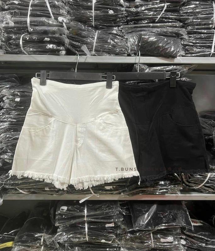 Quần Sooc Bò Co Giãn Cạp Chỉnh Chun Mặc Bầu Và Sau Sinh Jean Váy Bầu Đầm Bầu