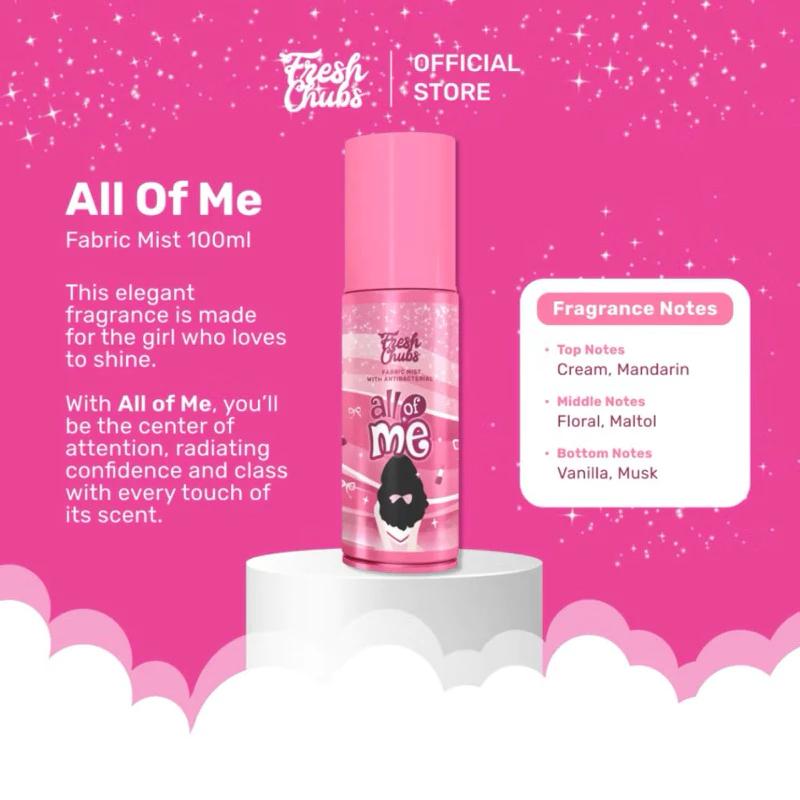 Freshchubs Fabric Mist Parfum Baju & Ruangan All Of Me100ml + City Girl 100ml Freshchubs Fabric Mist Parfum Baju & Ruangan All Of Me100ml + City Girl 100ml