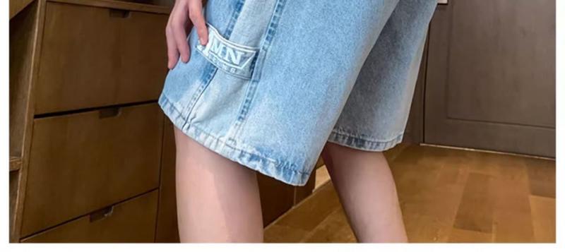 Product Introduction of 2025 [1044 People Collected] Men's Summer Thin American Style Cargo Five-Point Denim Shorts Men's Pants Ins Trend Versatile Loose Straight-Leg 10
