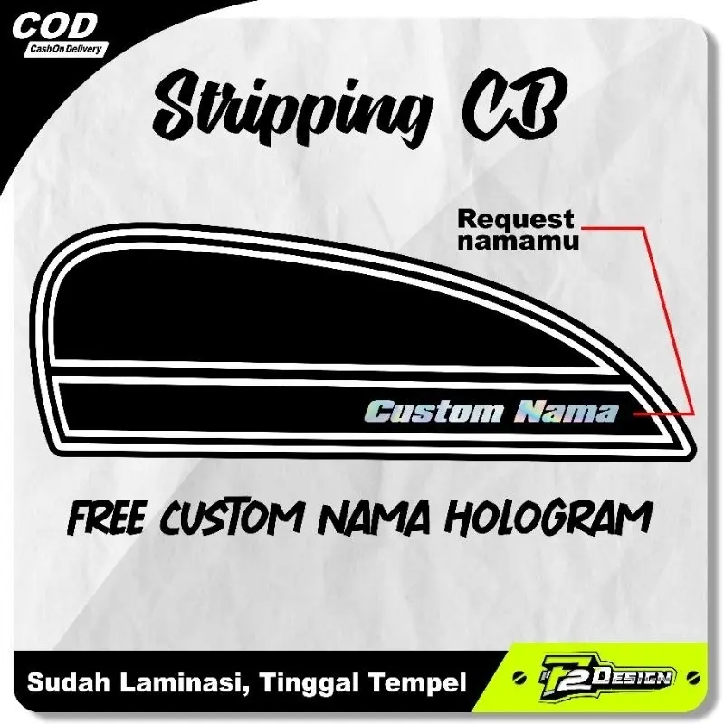CB01 STIKER TANGKI CB POLOS CB BATIK STRIPING CB 125 CB 100 CB GLATIK STIKER 0
