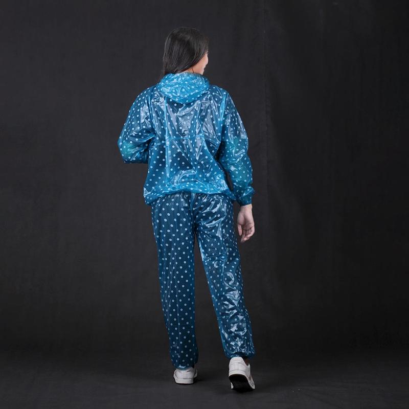 Jas Hujan Wanita Cewek Perempuan Setelan Motif Polkadot Original CL 168 IFS 1 5