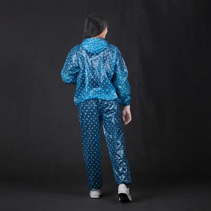 Jas Hujan Wanita Cewek Perempuan Setelan Motif Polkadot Original CL 168 IFS 1 5