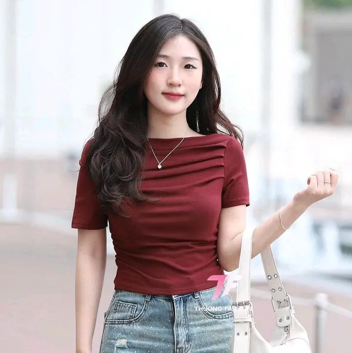áo kiểu trễ vai chất đẹp co giãn 4 chiều bomber croptop aochong nang khoác áodạ 0