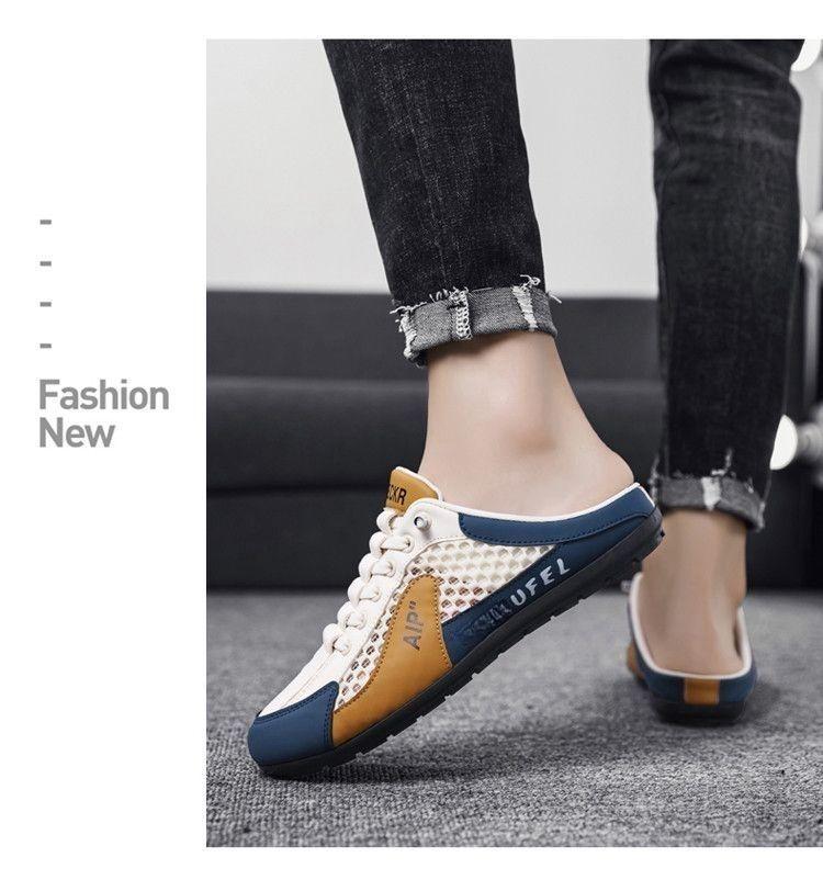 Product Introduction of Giày Nam Mùa Hè, Chất Liệu Lưới Và Lưới Thoáng Khí, Dép Lỗ, Kiểu Lười, Thiết Kế Hở Lưng Lofter, Dép Bít Mũi, Bán Hàng Trực Tiếp Từ Nhà Máy Năm 2024 16