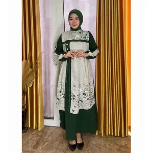 TerbaikHWF - Gamis Naura. Cringkle Airflow. Gamis Mute Swarovsky.Terkini
