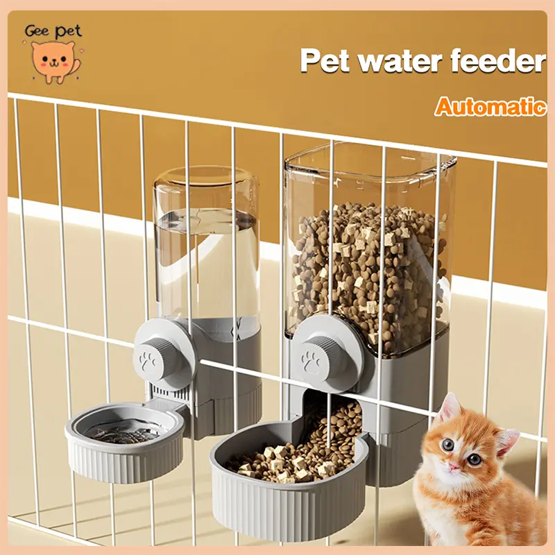 1200ML Pet Cage Hanging Water Dispenser Cat Dog Automatic Water Fountain Feeder Cage Pet Food Bowl
