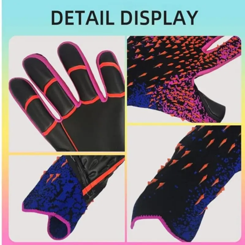 Breathable Wear-resistant Thickened Football Goalkeeper Gloves, 1 Pair Professional Adult Latex Gloves, Sports Gloves For Men & Women 4
