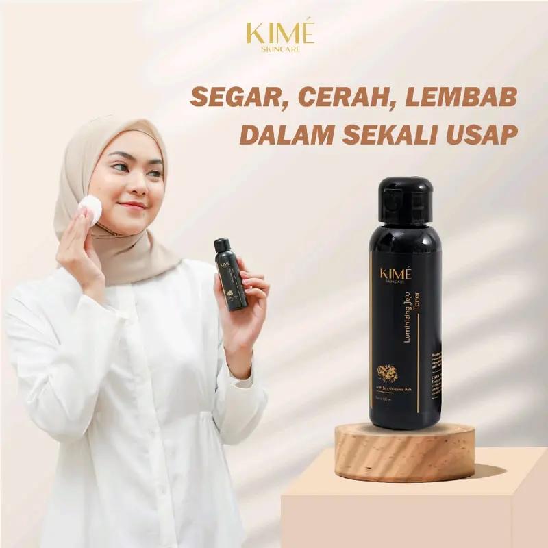 Luminizing Jeju Toner by Kime skincare Mencerahkan Wajah Untuk membersihkan Kotoran Kusam dan Kosmetik 0