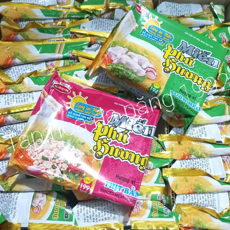 10 gói miến ăn liền Phú Hương Acecook thơm ngon, thịt bằm, sườn heo.