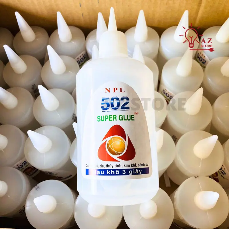 Keo 502 - keo dán sắt lọ tròn siêu dính 50ml, 100ml, 200ml hãng NLP siêu dính 6