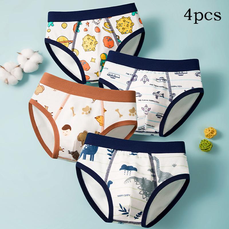 1PC Children Boys Boxer Briefs Cotton  Underwear Small Medium Big Boys 12-15 Years Old Teenager Shorts Breathable 6