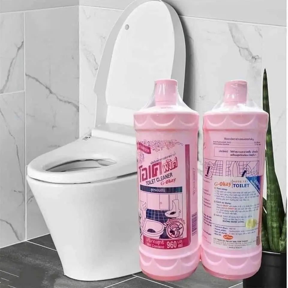 ￼Nước Tẩy Bồn Cầu OKAY Làm Sạch Vết Bẩn Bám Trên Thành Bồn Cầu Nhà Vệ Sinh Bồn Rửa Chén