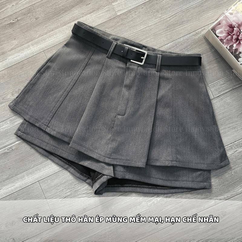 [TẶNG KÈM ĐAI] Quần Váy Thiết Kế 2 Tầng Có Quần Short Chống Lộ Cạp Lưng Cao Khoá Kéo 868 Nữ Women | BigBuy360 - bigbuy360.vn