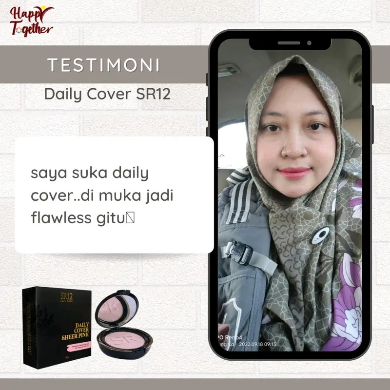 (FREE GIFT) TERLARISS BEDAK PADAT  DAILY COVER BEIGE SR12 Tahan Lama Tahan Lama Kontrol Minyak High Coverage Hidrasi Soft Focus Tahan Lama Bedak waterproof Tahan Lama Anti Air Glowing Medium Coverage High Coverage Tahan Lama Hidrasi Soft Focus 5